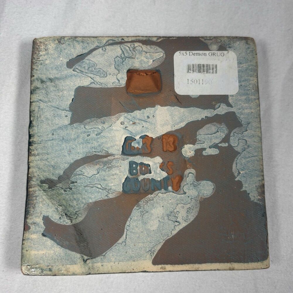Bucks County 5x5 Ram Demon Ceramic Tile Plaque - Picture 2 of 7